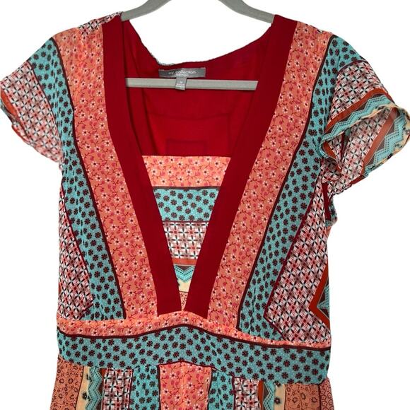 NY Collection Woman Aztec Print Tunic Size 1X - Picture 4 of 11